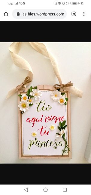 Cartel entrada novia!!! 😊😊 1