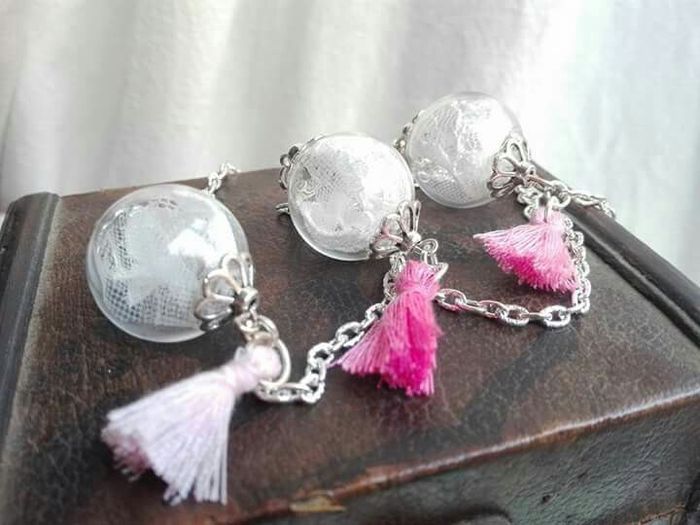  Pulseras con tela del vestido - 1