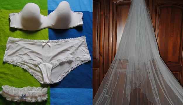 Ropa interior y velo 
