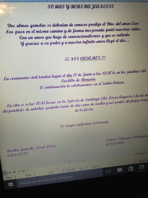 Texto invitaciones - 1