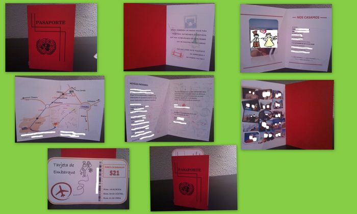 invitacion pasaporte tarjeta de embarque