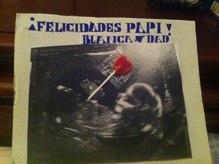 Blanca felicita a su papa en su dia