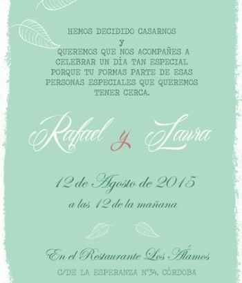 Invitación de boda