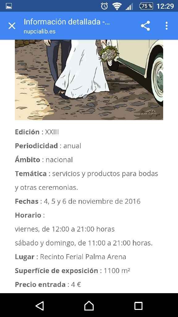 Feria nupcial palma arena info - 2
