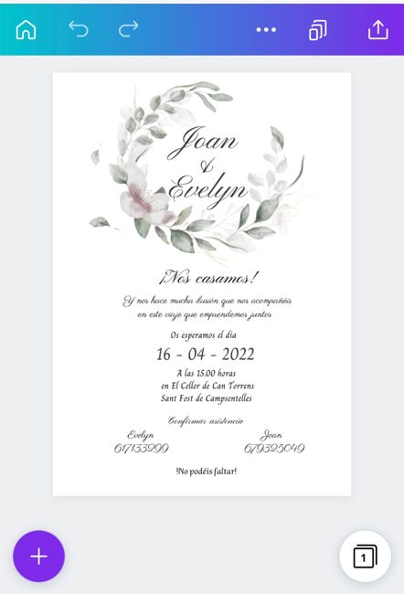 Opinión sobre las invitaciones de boda - 1