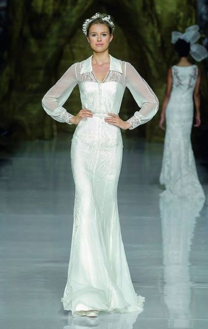 Vestido de novia con camisa - 1