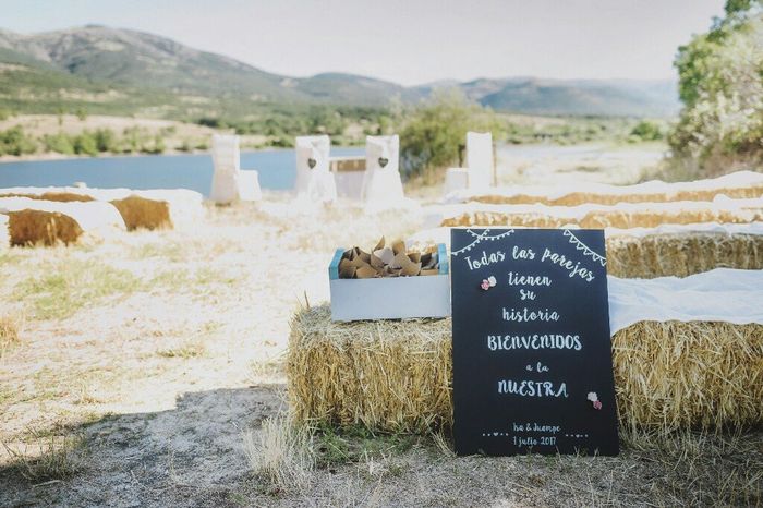 Cartel bienvenidos a nuestra boda - 1