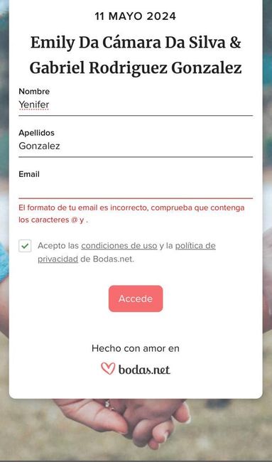 Problemas para enviar la confirmacion de asistencia 2