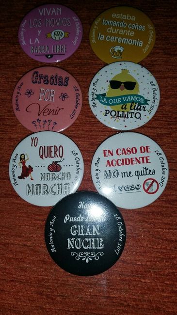 ¿Regalarás chapas en tu boda? - 2