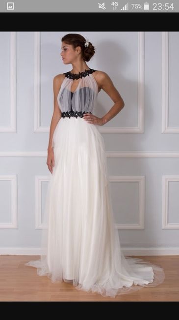 Vestido de novia blanco y negro - 4