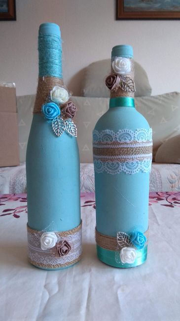 Botellas decoradas hechas a mano 3