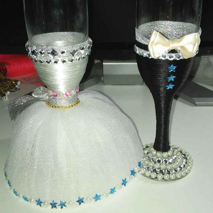 Ya tengo las copas del brindis para la boda