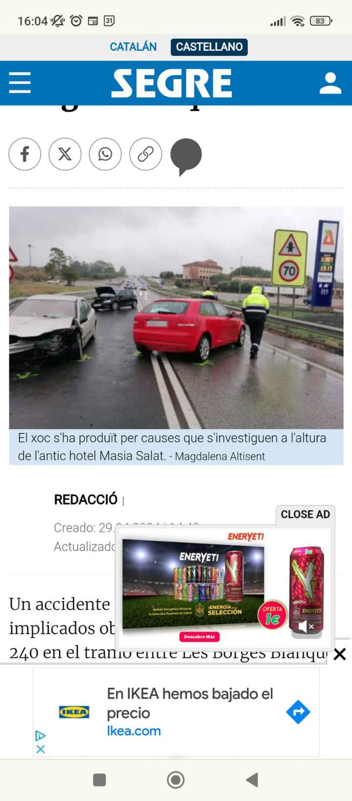 e vuelto a nacer .... El día que iba ala prueba vestido tuve un accidente trafico - 1