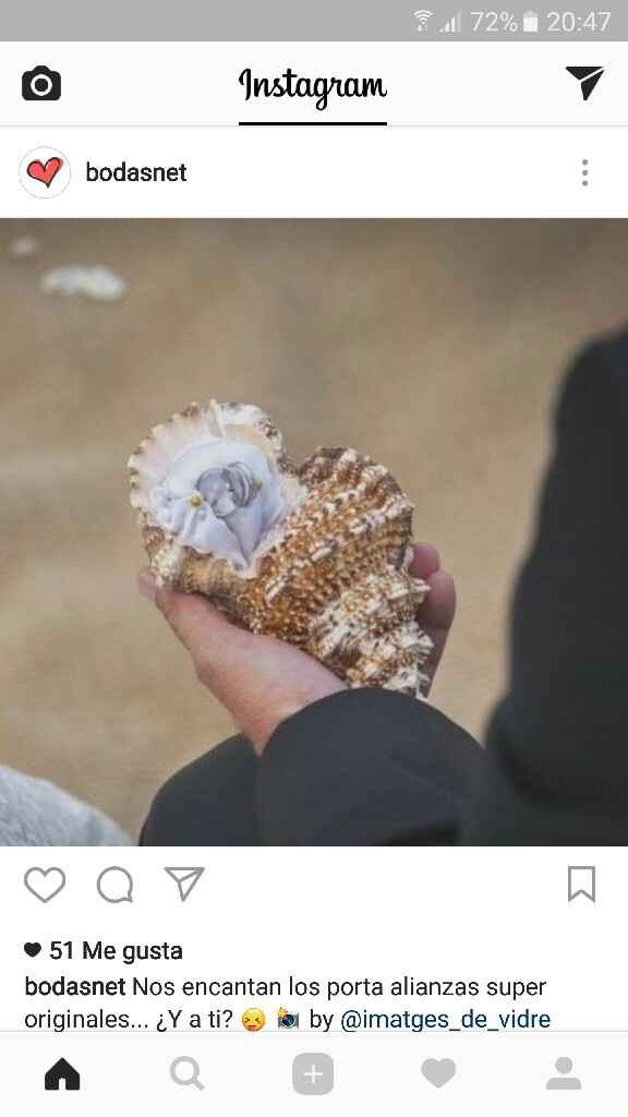 Conchas para portar anillos el dia b - 1