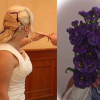 Así quedó el recogido y el ramo