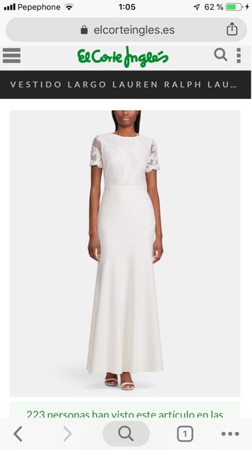 Vestido de novia economico o para segundo vestido - 1
