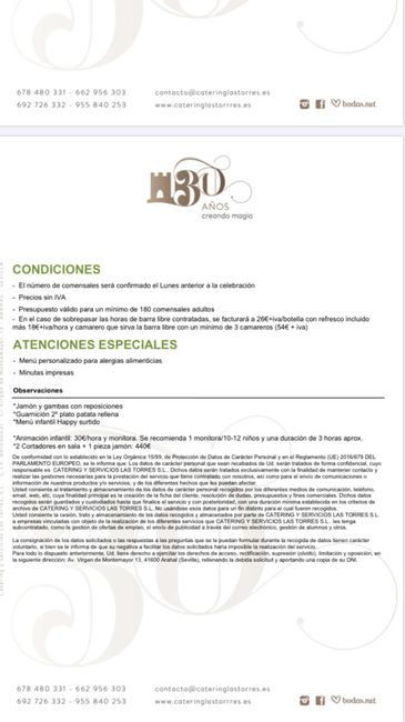 Ya tengo el presupuesto definitivo del menú de boda 4