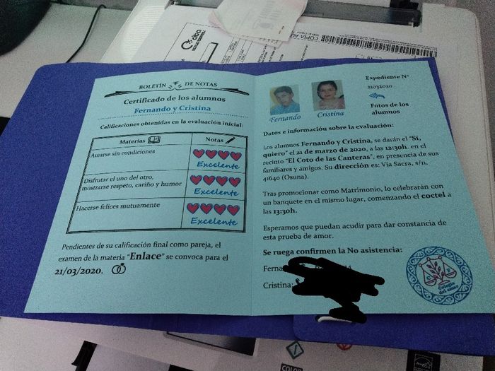 Mis invitaciones de boda acabadas 3