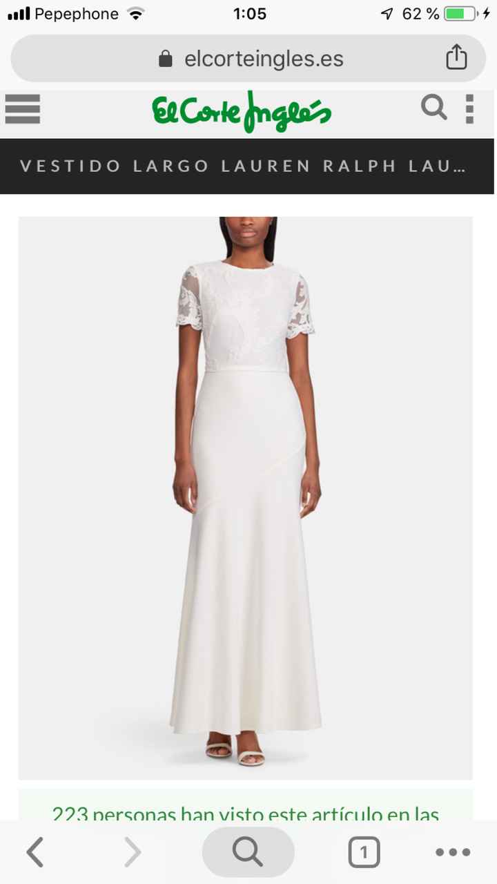 Vestido de novia economico o para segundo vestido - 1