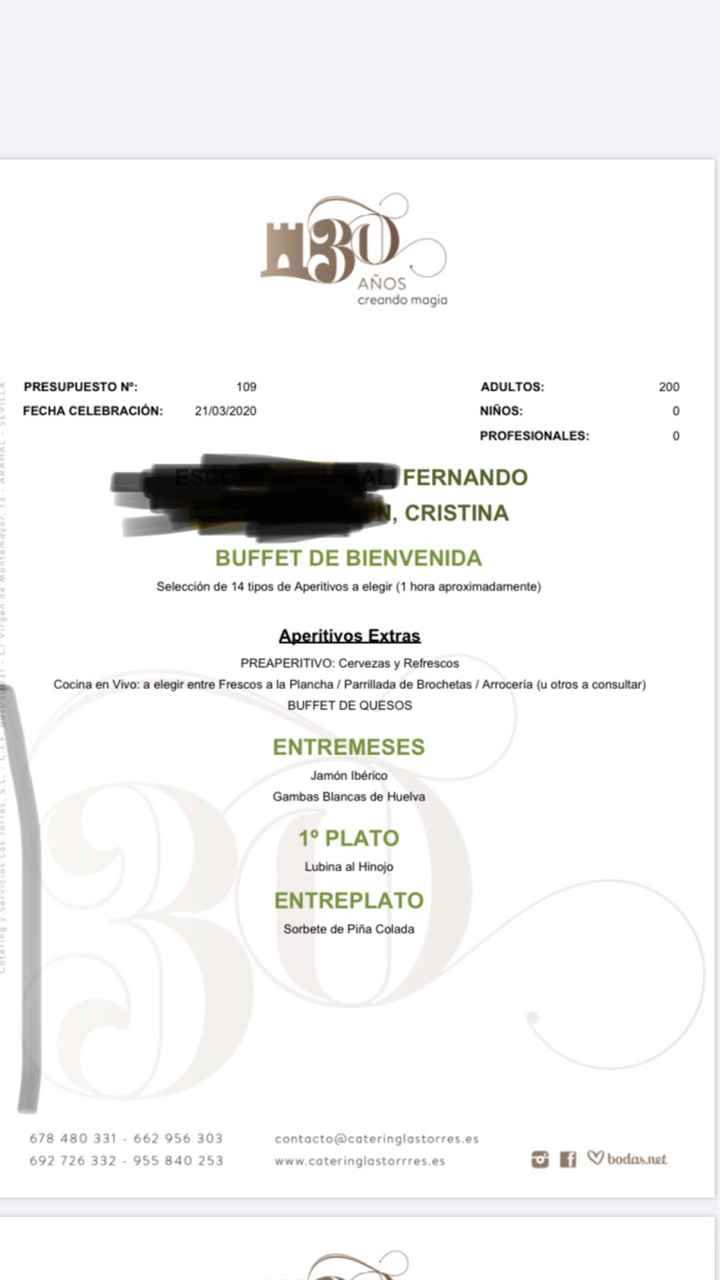Ya tengo el presupuesto definitivo del menú de boda - 1