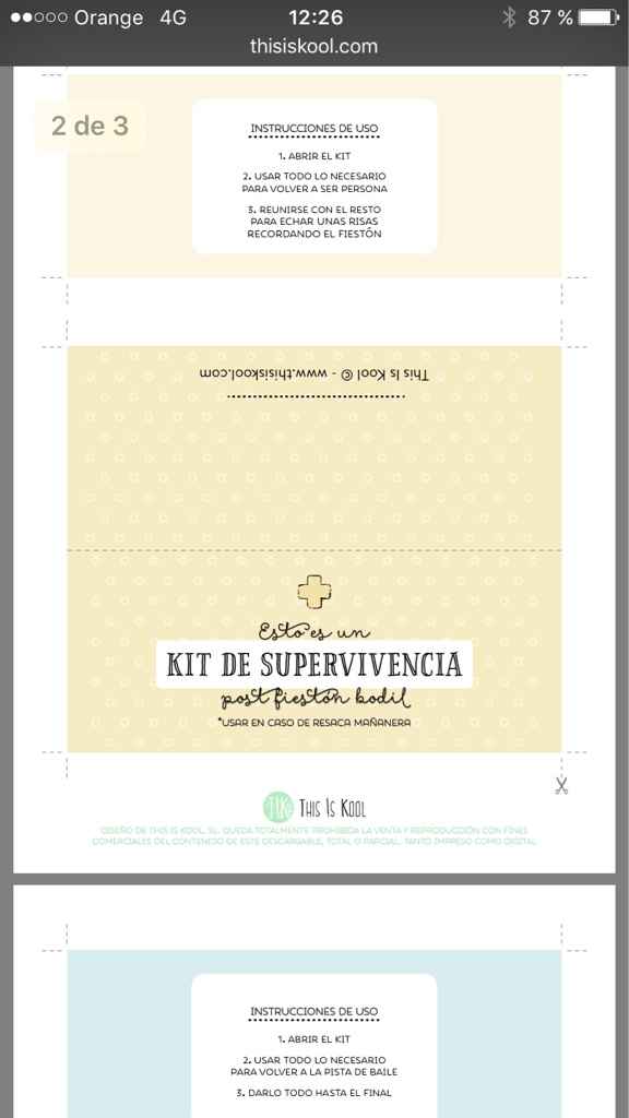 Cartel kit de supervivencia! - 2
