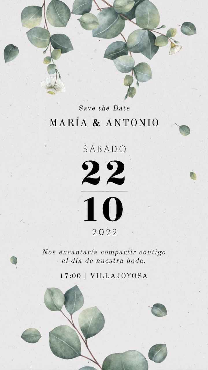 ¿Qué os parece el Save The Date? - 1