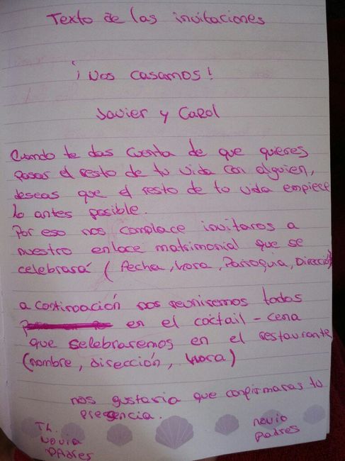  Texto invitaciones ¿que pongo? - 1