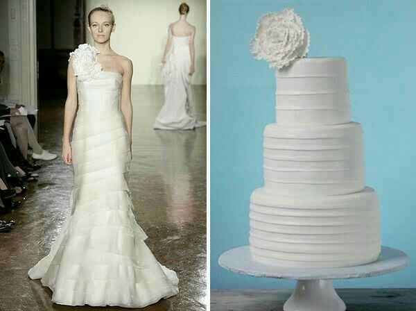 Tartas inspiradas en vestidos de novia: ¿Cómo sería la tuya? - 1