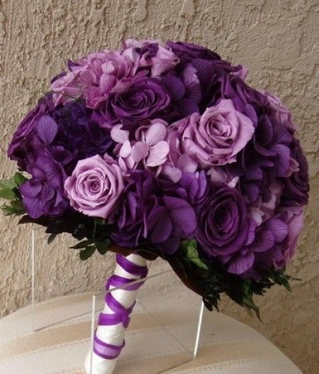 Ramo diferentes tonos lilas y violetas