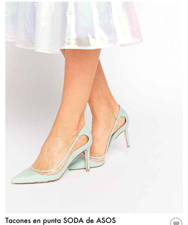 Zapatos y ramo verde mint - 1