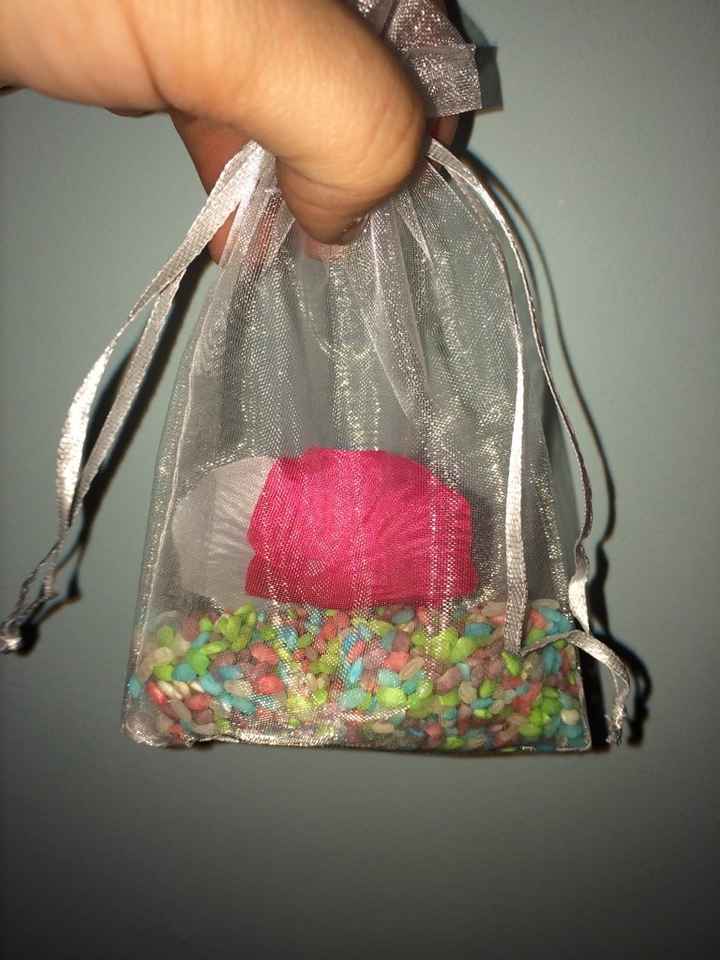 Mi arroz teñido y bolsitas de organza!! - 3