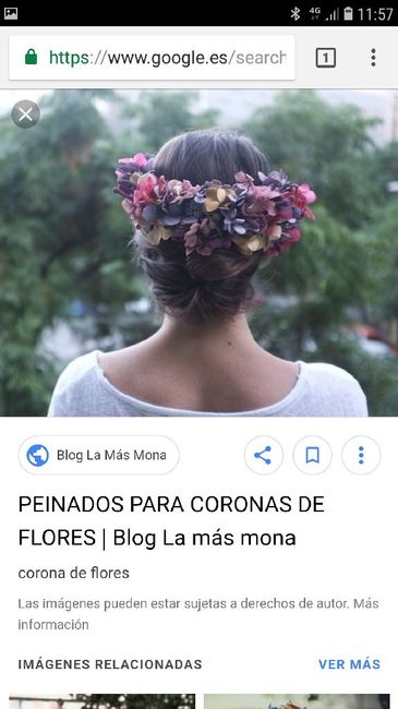 Peinado con corona de flores - 1