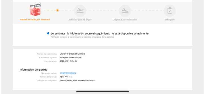 Envío pedido Aliexpress - 1