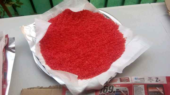 Teñir arroz con papel pinocho! - 2