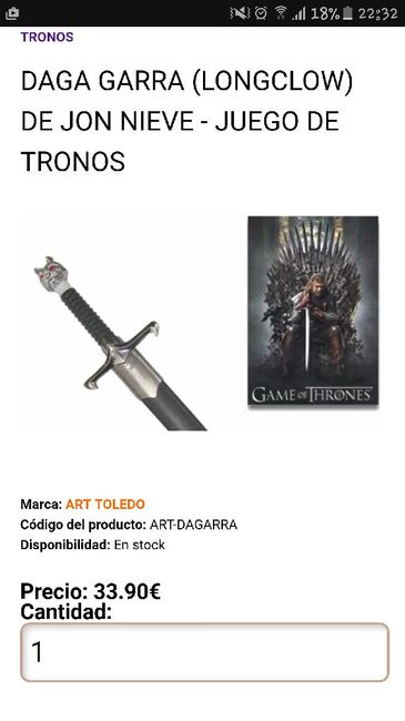 Espada jon nieve - 1