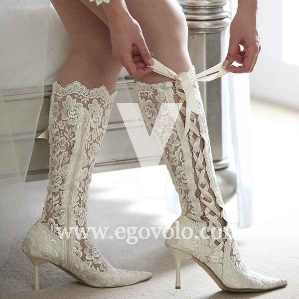 Botas encaje novia