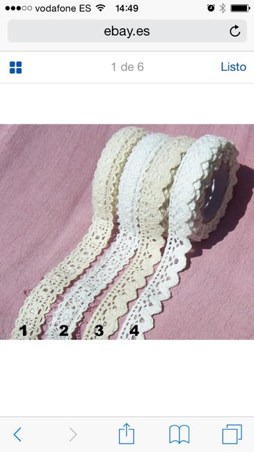 Whasi tape encaje crudo o blanco - 1