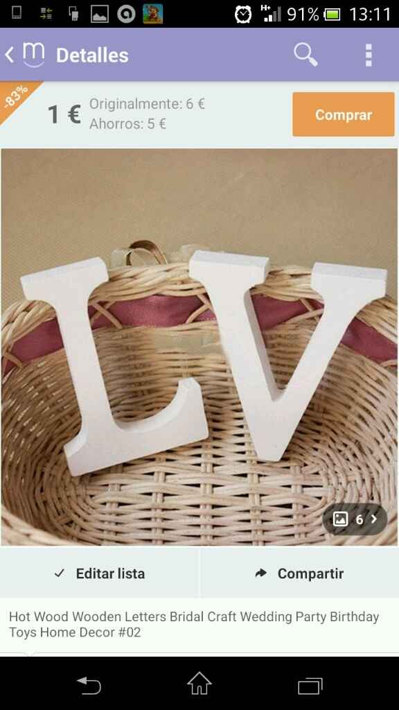 Cositas baratitas para nuestra boda - 6