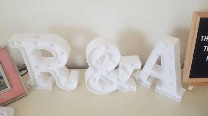 Letras para la mesa de bienvenida 1