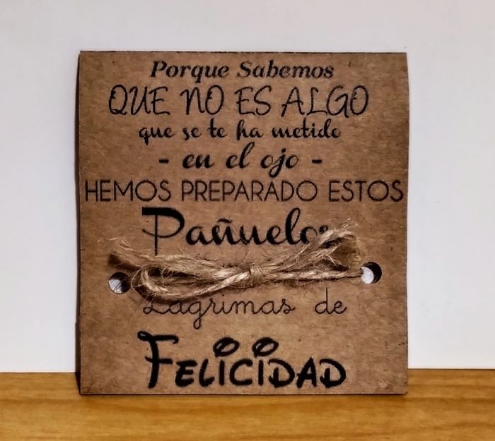 Pañuelos para Lagrimas de Felicidad