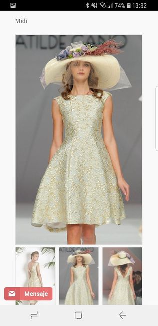 Vestido Dorado y Beige invitada 2