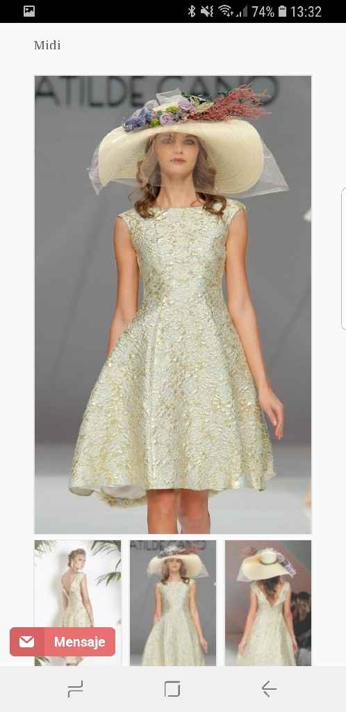 Vestido Dorado y Beis invitada - 2