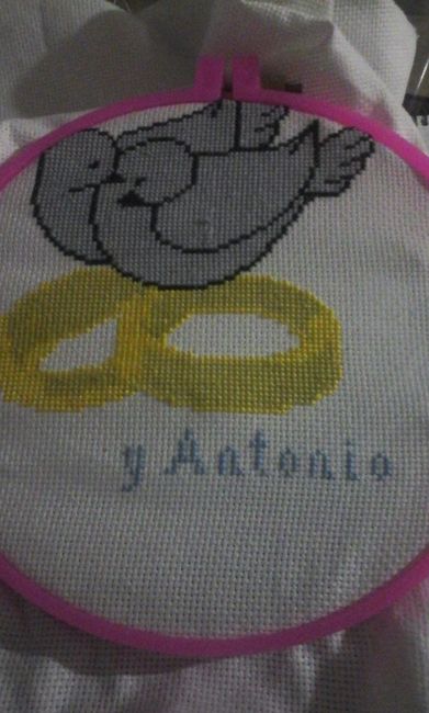 Patrón de cojín de boda k estoy ya termine