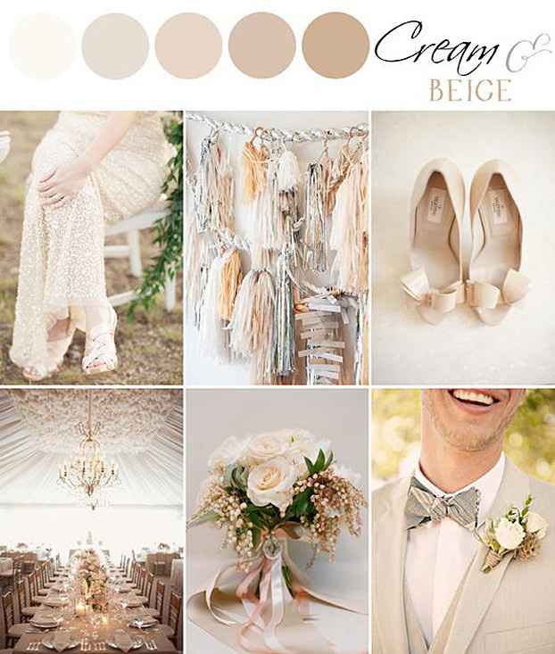 crema y beige