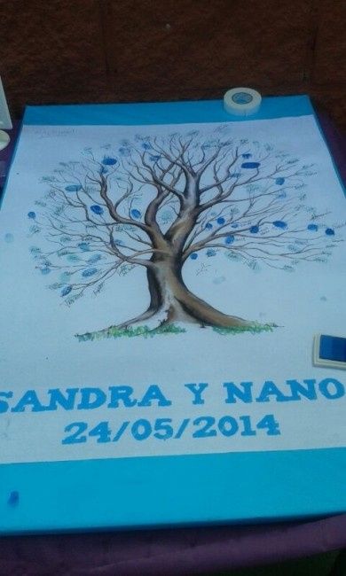 Árbol de huellas despues de la boda - 1