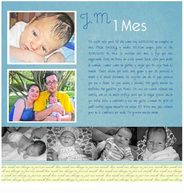 JM cumple 1 mes!!