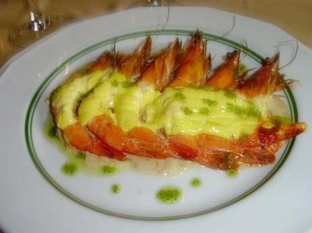 Langostinos horneados