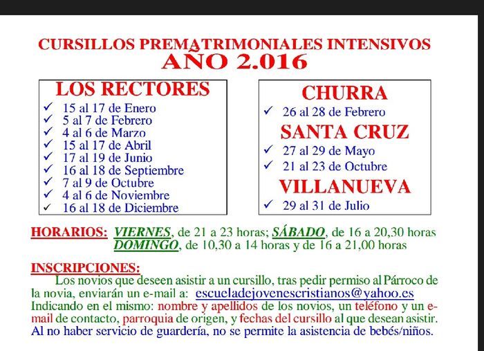 Cursillos prematrimatrimoniales en murcia 2017 - 1