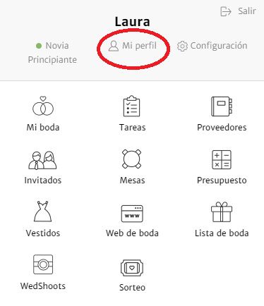 Cómo cambiar tu foto de perfil y tu fecha de boda 2