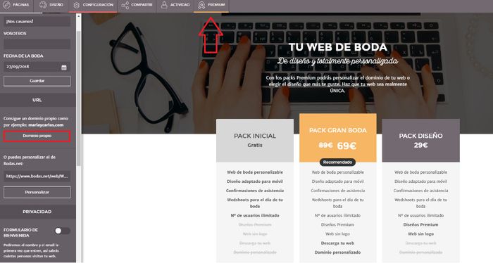 ¡Descubre las ventajas de la web de boda PREMIUM! 2